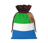 Sierra Leone Flag Print Reusable Gift Decor Bags Festive Drawstring Pouches Anniversaries Wedding Favors