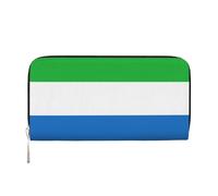 Sierra Leone flag Print Spacious Trendy Leather Hand Wallet Women Wallet Clutch for Casual and Travel Use, Black, One Size, Art