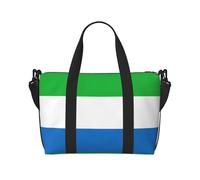 Sierra Leone flag print Travel Duffel Bag Tote Carry on Luggage Bag, Sports Gym Bag Weekender Overnight Bags, Black, One Size