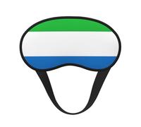 Sierra Leone Flag Print Unisex Blackout Sleep Mask Comfortable Eye Mask for Travel Meditation Sleep Travel