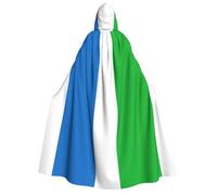 Sierra Leone flag Print Unisex Hooded Cloak Costume Women Men Vampire Halloween Cosplay Carnival Theme Party