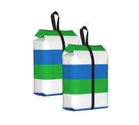 Sierra Leone Flag Print Waterproof Shoe Bag Travel Bag with Carry Strap Storage Bag Versatile Cosmetic Bag-2pcs