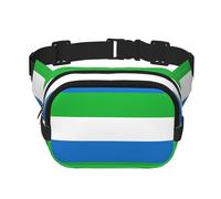 Sierra Leone flag print Womens Fanny Pack Everyday Hip Pouch Waist Bag for Travel Outdoor Running Hunting for Adult, Black, One Size