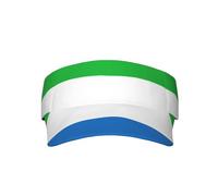 Sierra Leone Flag Printing Sun Visor Baseball Cap, Unisex Sport Sun Hat for Hiking, Outdoor Adventures Black