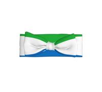 Sierra Leone flag Soft Baby Headband with Knot Bow for Infants 0-6 Months, Warm and Stylish