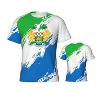 Sierra Leone Flag Tee Mens Tshirt Classic Workwear Soft Gym T Shirts for Everyday Summer Running S