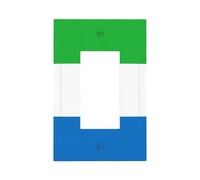 Sierra Leone Flag Unbreakable Polycarbonate Switch Plate-Modern 1 Gang Light Cover for Home Office with Matching Screws