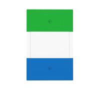 Sierra Leone Flag Unbreakable Polycarbonate Switch Plate-Modern 1 Gang Light Cover for Home Office with Matching Screws