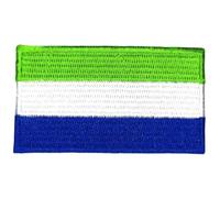 Sierra Leone National Country Flag Iron Sew on Embroidered Patch