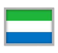 Sierra Leone National Flag Vexillology World Flags Country Region Poster Artwork Framed Wall Art Print A4 Artery8 Light Grey One Size