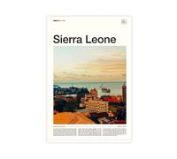 Sierra Leone Poster Canvas Poster Wall Art Decor Print Picture Paintings for Living Room Bedroom Decoration 08x12inch(20x30cm)
