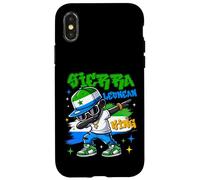 Sierra Leonean King dabbing Sierra Leone Flag Pride for Kids Case for iPhone X/XS