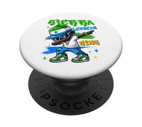 Sierra Leonean King dabbing Sierra Leone Flag Pride for Kids PopSockets Adhesive PopGrip