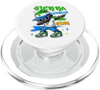 Sierra Leonean King dabbing Sierra Leone Flag Pride for Kids PopSockets PopGrip for MagSafe
