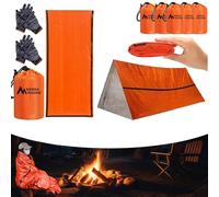Sierra Madre Emergency Sleeping Bag, Sierra Madre Sleeping Bag, Sierra Madre Emergency Sleeping Bags For Survival, 84"X36", Sierramadre Emergency Sleeping Bag For Camping, Hiking, Outdoor (5Pcs)