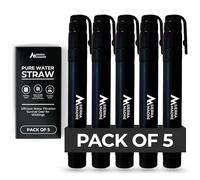 Sierra Madre Pure Water Straw - Water Filter Purification Straw for Backpacking, Camping, Hiking, Travel - Survival Gear & Supplies - Portable, Lightweight & Easy-to-Carry (Pack 5)