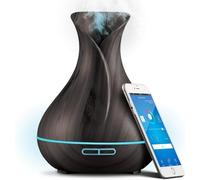 Sierra Modern Home Smart WiFi Wireless Essential Oil Aromatherapy 400ml Ultrasonic Diffuser & Humidifier with Alexa & Google Home Phone App & Voice Control - Create Schedules - LED & Timer Settings