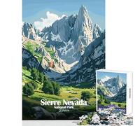 Sierra Nevada National Park Spain Poster 1000 Piece Jigsaws for Adults Puzzle Stimulate Active Brain And Mind Gentle Relaxing Fun Activity (50x75cm)