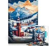 Sierra Nevada Spain Mountain Village 1000 Pieces Jigsaws Adults Puzzles Gifts Brain Workout Toy Relaxed Mind Art Assembly Memorable Gift 38x52cm