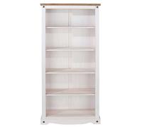 Sierra White Painted & Pine Tall Bookcase White