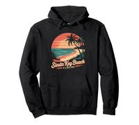 Siesta Key Beach Florida Retro Sunset Design Pullover Hoodie