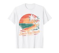 Siesta Key Beach Florida Retro Sunset Design T-Shirt