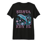 Siesta Key FL Dolphin Colorful Beach Souvenir Premium T-Shirt