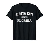 Siesta Key Florida Retro Varsity Style Collegiate Typography T-Shirt