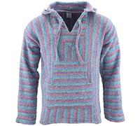 Siesta Mexican Baja Jerga Natural and Black Hooded Hippie top
