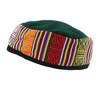 Siesta Wool Blend Smoking Hat Nepalese Thinking Lounging Cap - Green - Large