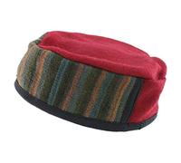 Siesta Wool Blend Smoking Hat Nepalese Thinking Lounging Cap - Red - Large