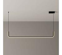 Siet 35" Linear Pendant Light LED Chandelier, 21W Long Bar Kitchen Island Lighting Fixture, Minimalist Dining Room Drop Ceiling Lamps, Strip Living Room Hanging Chandeliers