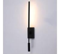 Siet Adjustable Linear Wall Sconce LED Wall Mount Light with Switch Focused Bed Reading Lamp, Minimalist Living Room Decor Lighting Fixture Headboard Lamps for Bedroom Bedside