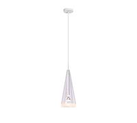 Siet Modern Glass Pendant Light White Kitchen Island Lighting Fitting, Nordic Cone Hanging Lamp Fixtures for Dining Room Bedroom Bedside Hallway Foyer, E14 Drop Ceiling Lamps