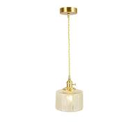Siet Modern Hanging Ceiling Light Pattern Glass Pattern Glass Pendant Lamp, Farmhouse Suspended Lights Retro Kitchen Island Lighting Fixtures, Dining Room Small Chandelier