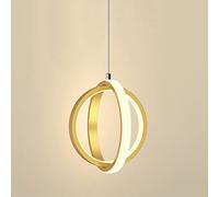 Siet Modern LED Pendant Light Ring Drop Ceiling Lamp, 20W Globe Mini Hanging Chandelier Lighting Fixture, Kitchen Island Living Dining Room Bedroom Bedside Drop Ceiling Lamp
