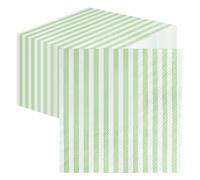 SietDESEO 50 Pieces 3-ply Sage Green Striped Napkins Disposable Folded 5 x 5 Inches Cocktail Napkins Paper for Dinner Wedding Birthday Party Red Dessert Napkin