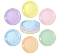 SietDESEO 60 PCS Pastel Rainbow Paper Plates 7 Inch Disposable Plates Dessert Plates Pastel Rainbow Dinner Plates for Wedding Baby Shower Birthday Party Supplies