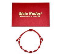 SIETE NUDOS® - Original red thread bracelet against the evil eye - 7 chakras protection negative energy amulet good luck - Original gift woman man couple friends, Desde 11 cm a 28 cm, Nylon, 0