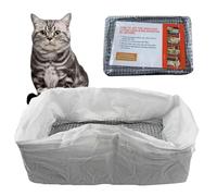 Sieve Cat Liners, Reusable Bags, Pack of 10, Elastic Tray with Drawstring and Filter Net Trays