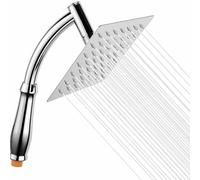SIEYESCITY Stainless Steel Rainfall Shower Head - High Pressure Rain Shower Heads - Large Waterfall Shower Head with Handheld Extension Arm - Powerful Universal Chrome Showerhead