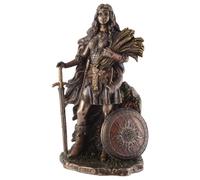 SIF Germanic goddess of fertility, made of artificial stone, bronzed/coloured by Veronese