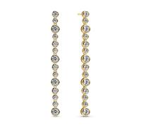 Sif Jakobs 18k Gold Plated Sardinien Lungo Grande SJ-E2771-Cubic Zirconia-YG Earrings - SJ-E2771-CZ-YG - Gold Plated / Zirconia