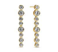 Sif Jakobs 18k Gold Plated Sardinien Lungo Piccolo SJ-E2770-Cubic Zirconia-YG Earrings - SJ-E2770-CZ-YG - Gold Plated / Zirconia