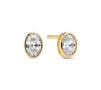 Sif Jakobs 18k Gold Plated Sardinien Ovale SJ-E2795-Cubic Zirconia-YG Earrings - SJ-E2795-CZ-YG - Gold Plated / Zirconia