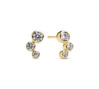 Sif Jakobs 18k Gold Plated Sardinien Tre SJ-E2631-Cubic Zirconia-YG Earrings - SJ-E2631-CZ-YG - Gold Plated / Zirconia
