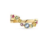 Sif Jakobs 18k Gold Plated Sardinien Wave SJ-R2631-XCubic Cubic Zirconia-YG Ring - SJ-R2631-XCZ-YG - Size 54 - Gold Plated / Zirconia
