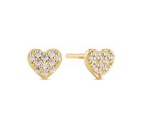 Sif Jakobs 18K Gold Plated White Zirconia Cuore Earrings SJ-E2705-CZ-YG - - 18k Gold Plated / Zirconia