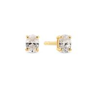 Sif Jakobs 18K Gold Plated White Zirconia Ovale Earrings SJ-E2744-CZ-YG - - 18k Gold Plated / Zirconia