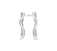 Sif Jakobs 925 Sterling Silver Ellera Waves Altro Lungo SJ-E2763-Cubic Zirconia Earrings - SJ-E2763-CZ - Sterling Silver / Zirconia